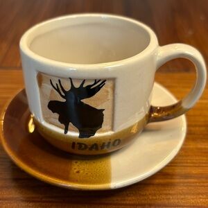 Idaho moose tea cup and saucer